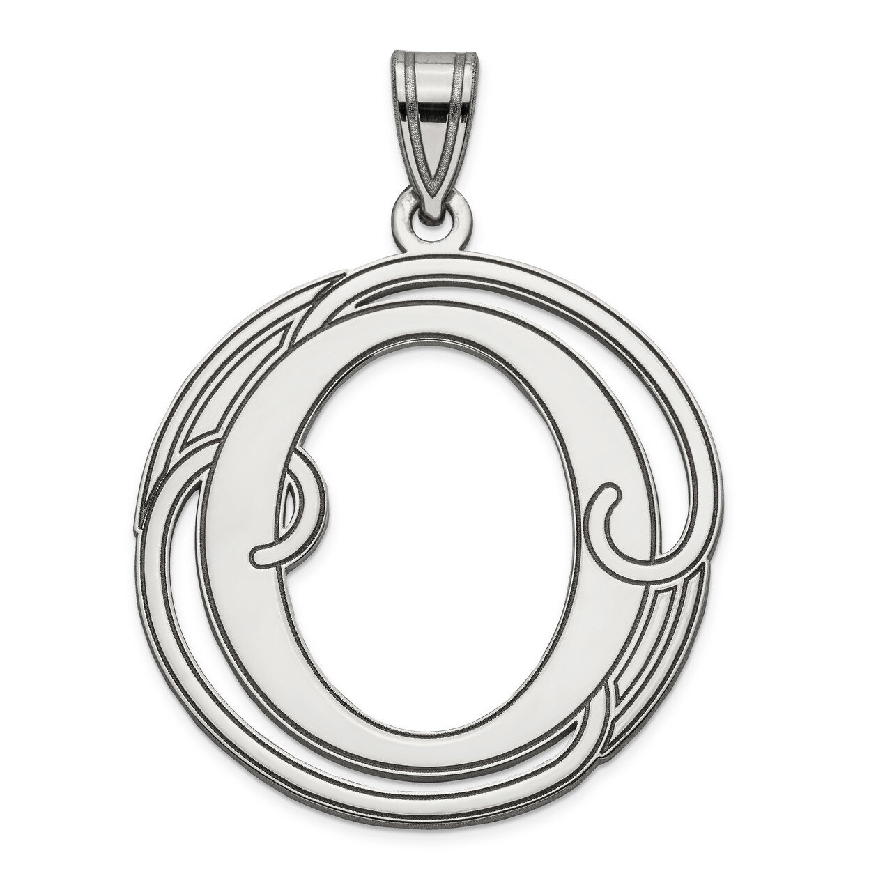 Script Initial O Charm Sterling Silver Fancy  QC8999O, MPN: QC8999O, 191101458620