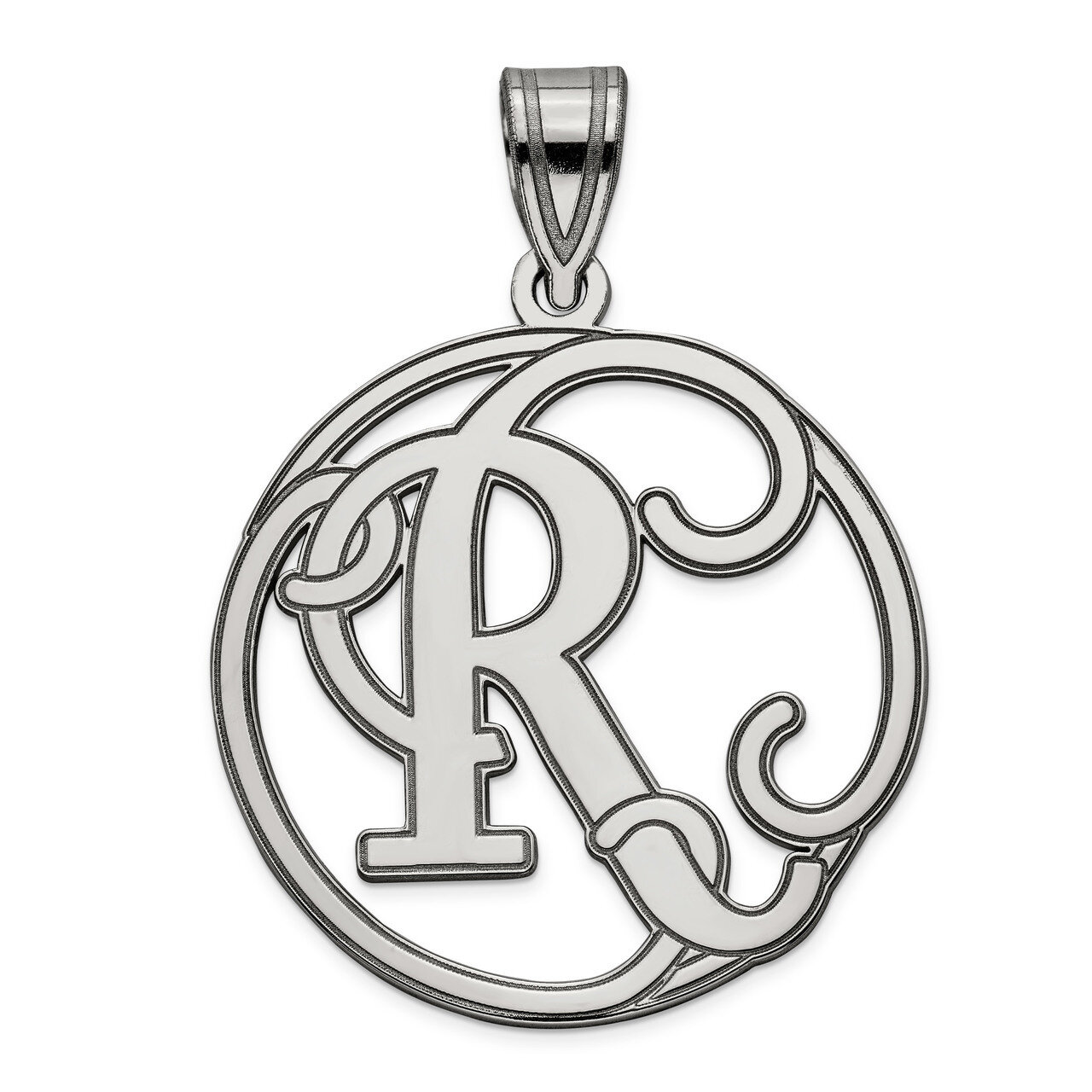 Script Initial R Charm Sterling Silver Fancy  QC8999R, MPN: QC8999R, 191101457531