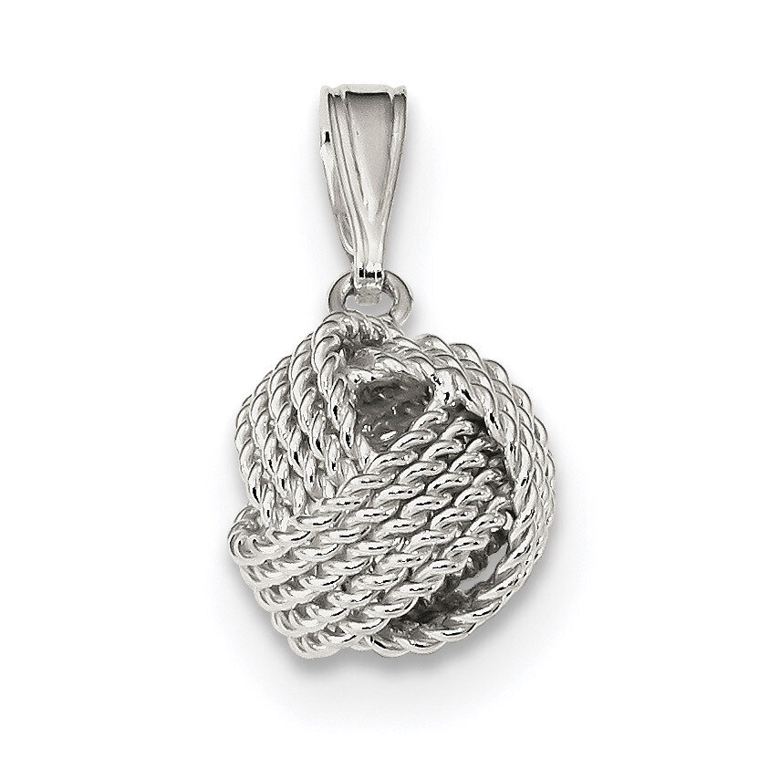 Textured Love Knot Pendant Sterling Silver QC9023, MPN: QC9023, 886774124711