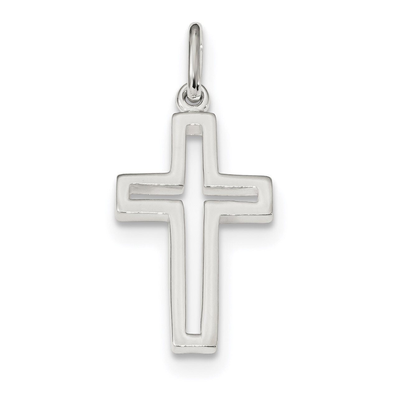 Cut-out Cross Charm Sterling Silver QC9028