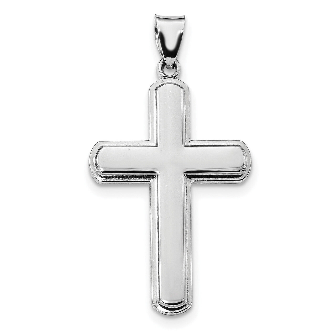 Cross Pendant Sterling Silver Rhodium-plated Polished QC9031, MPN: QC9031, 886774099521