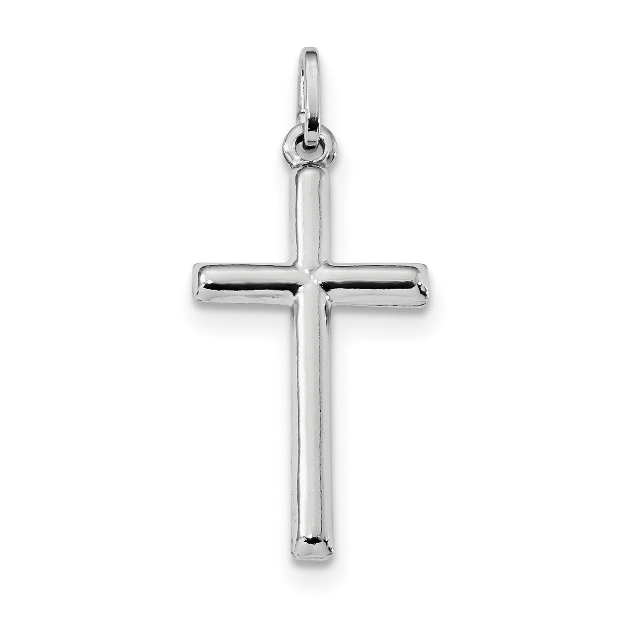 Cross Charm Sterling Silver Rhodium Plated Polished QC9064, MPN: QC9064, 886774122182