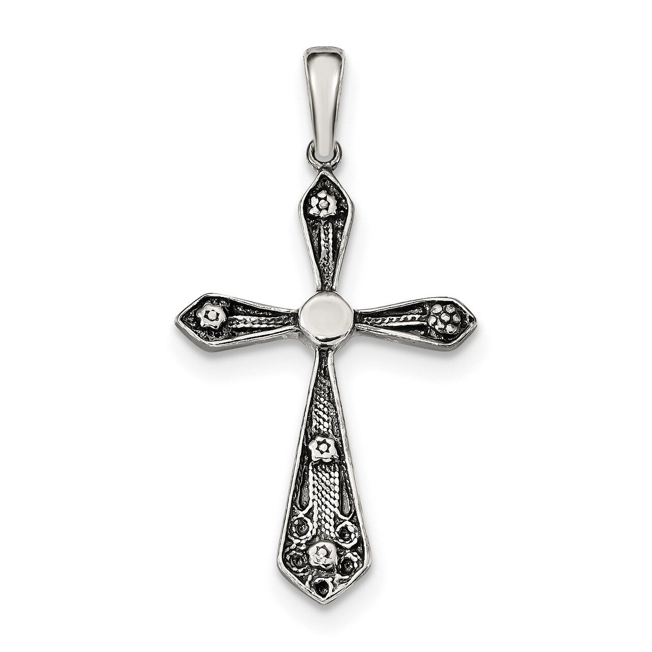 Passion Cross Pendant Sterling Silver Antiqued QC9070, MPN: QC9070,