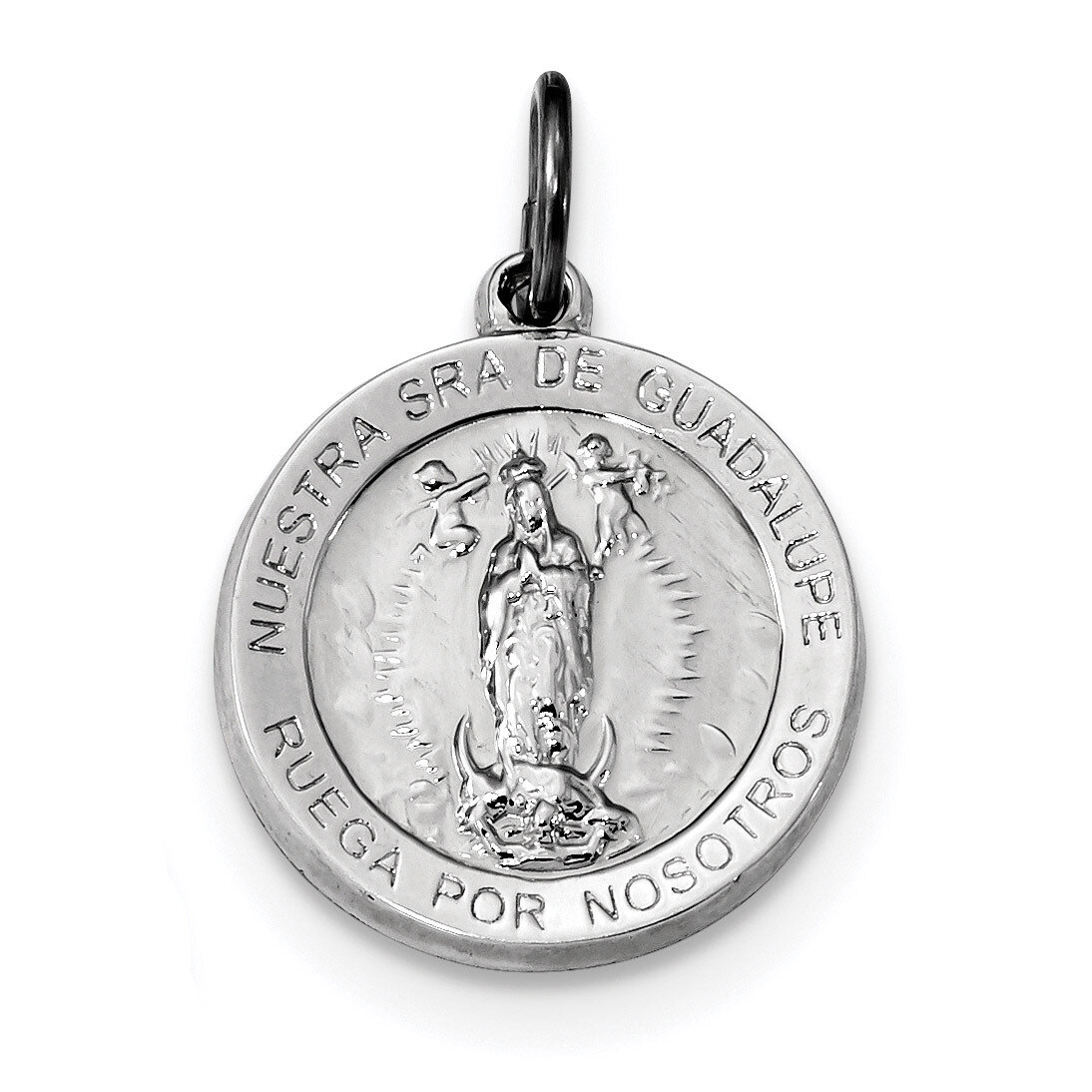 Spanish Lady of Guadalupe Medal Pendant Sterling Silver Rhodium-plated QC9121, MPN: QC9121, 8839577…