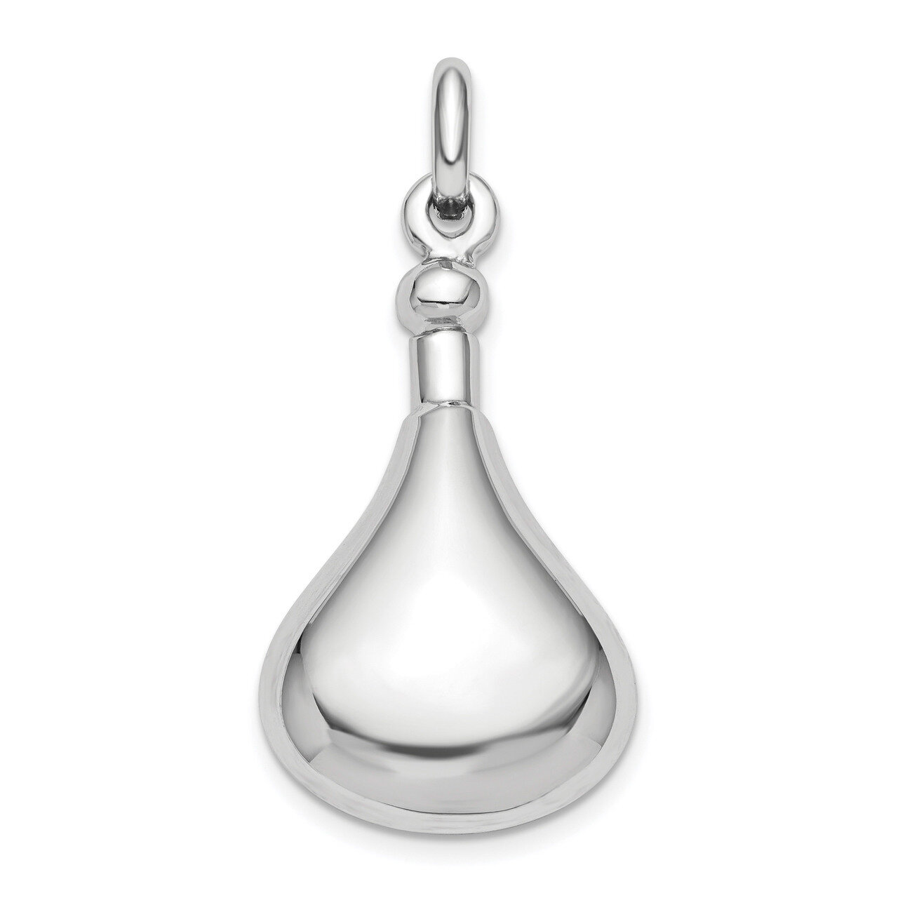 Sterling Silver Rhodium-plat Polished Screw Top Ash Holder Pendant Sterling Silver Rhodium QC9178, …