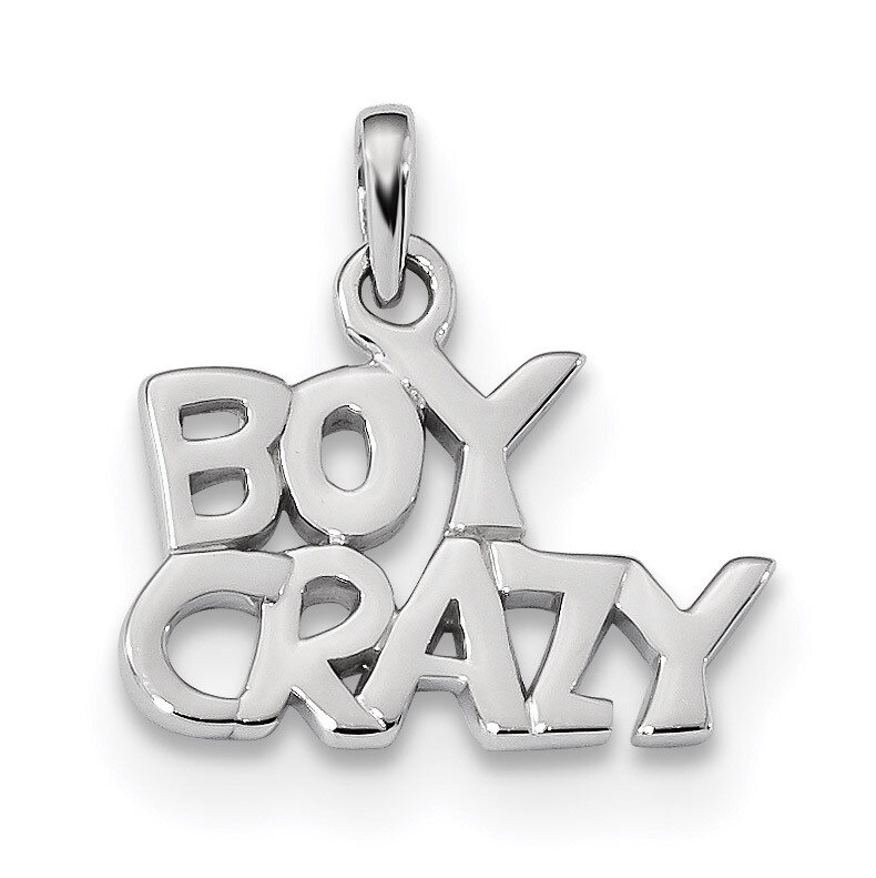 BOY CRAZY Pendant Sterling Silver Rhodium-plated Polished QC9204, MPN: QC9204,