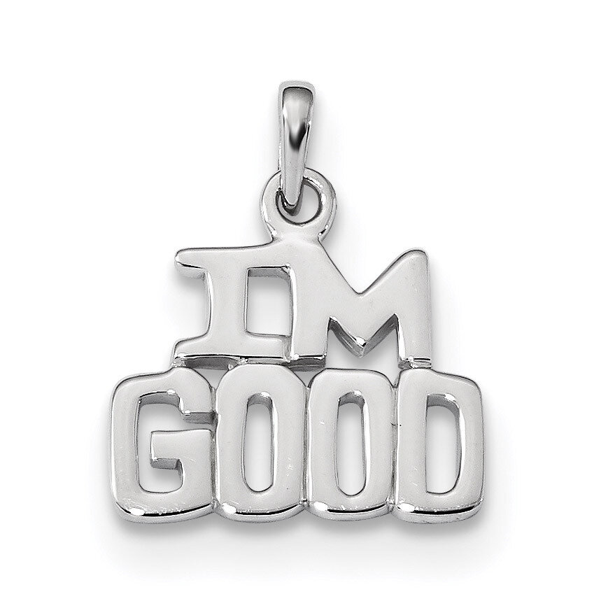 IM GOOD Pendant Sterling Silver Rhodium-plated Polished QC9206, MPN: QC9206,