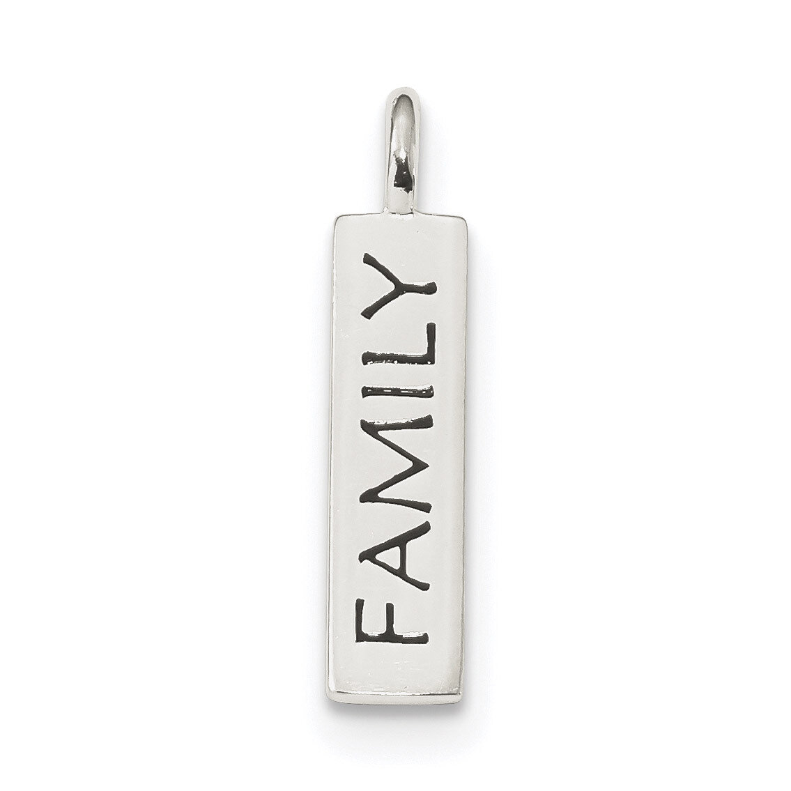 Enameled FAMILY Pendant Sterling Silver Polished QC9212
