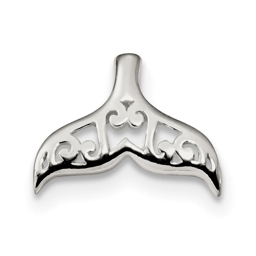 Filigree Whale Tail Chain Slide Sterling Silver Polished QC9274, MPN: QC9274, 886774080208