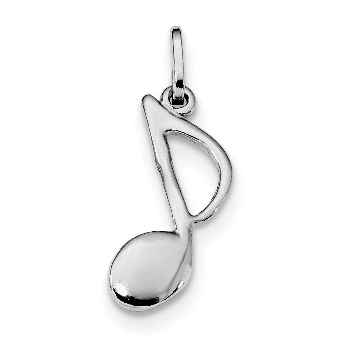 Music Note Charm Sterling Silver Rhodium Plated Polished QC9295, MPN: QC9295, 886774118727