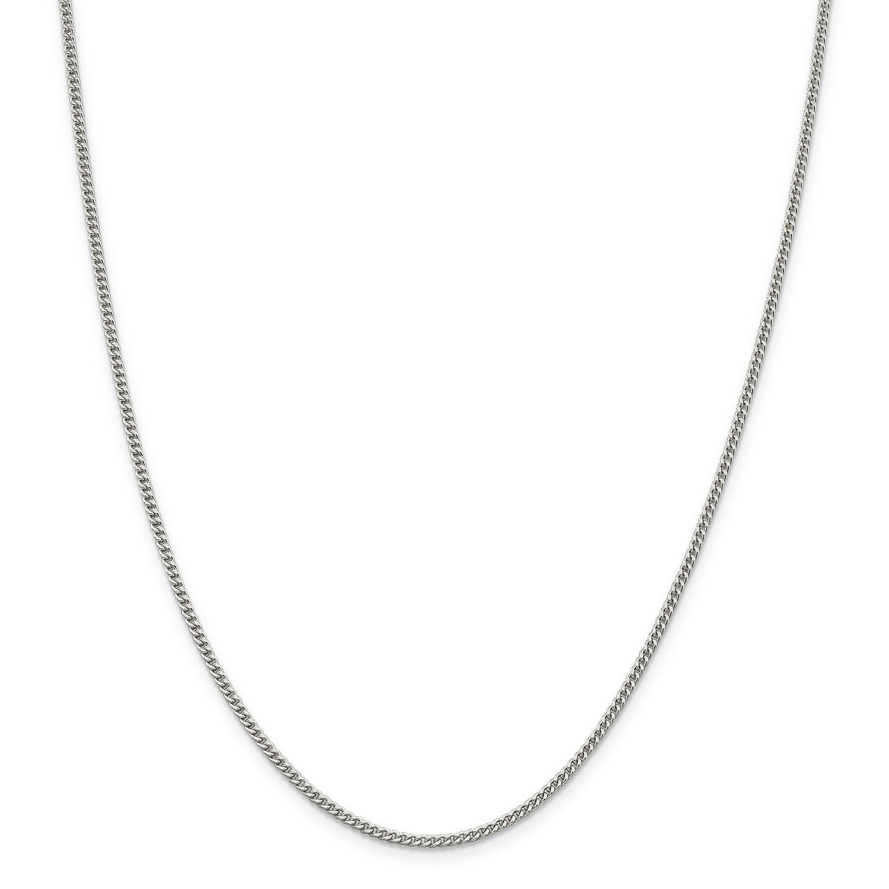 20 Inch 2mm Curb Chain Sterling Silver Rhodium-plated QCB060R-20, MPN: QCB060R-20, 886774124421