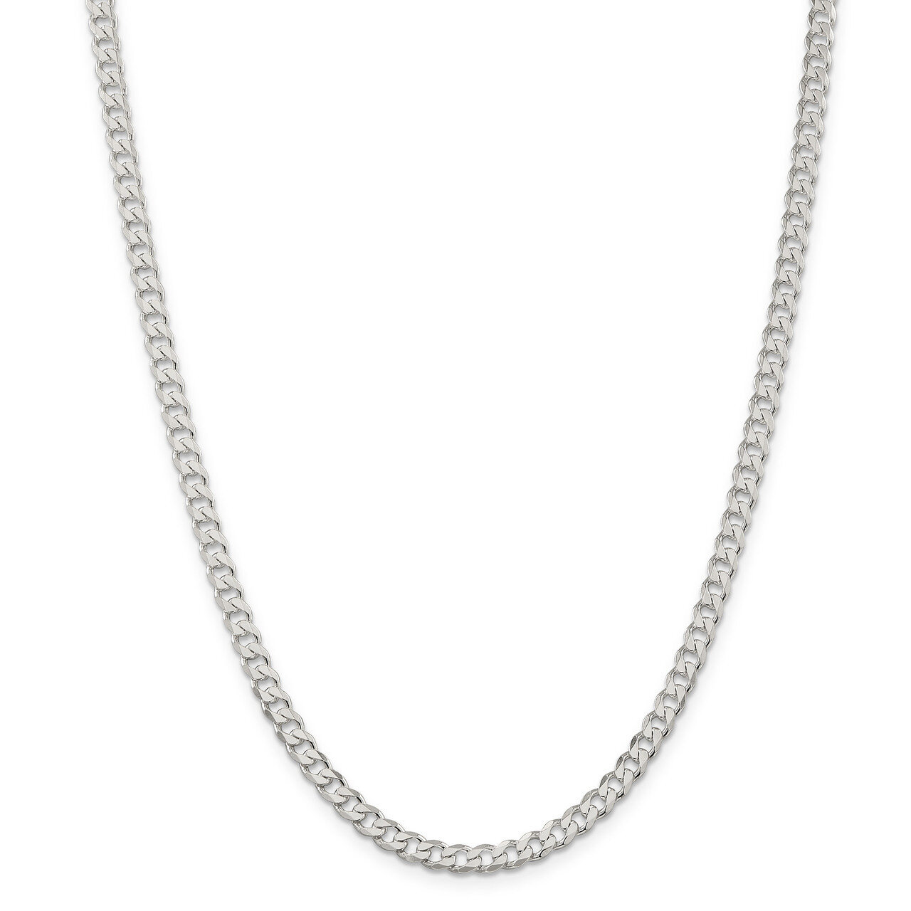 26 Inch 4.5mm Curb Chain Sterling Silver QCB120-26, MPN: QCB120-26, 883957193946