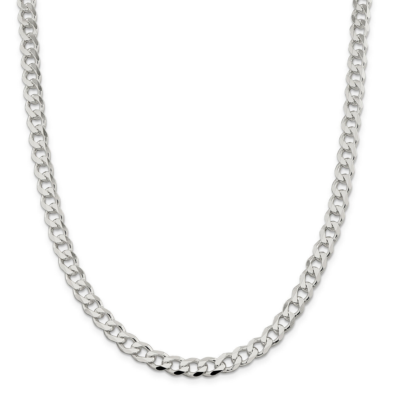 18 Inch 7.5mm Curb Chain Sterling Silver QCB200-18, MPN: QCB200-18, 883957851648