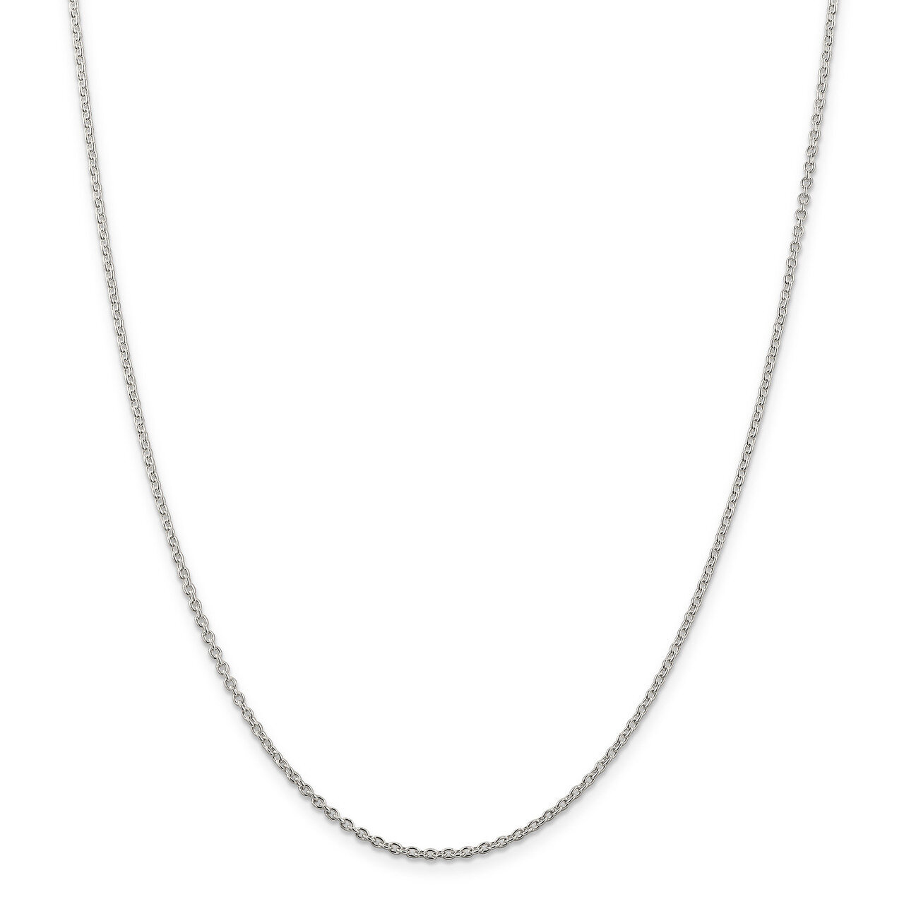 16 Inch 1.95mm Cable Chain Sterling Silver Rhodium-plated QCL050R-16