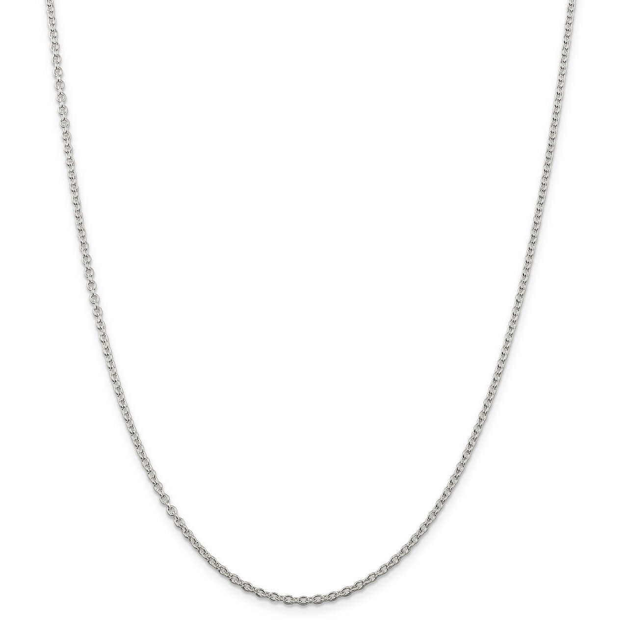 22 Inch 2.25mm Cable Chain Sterling Silver QCL060-22