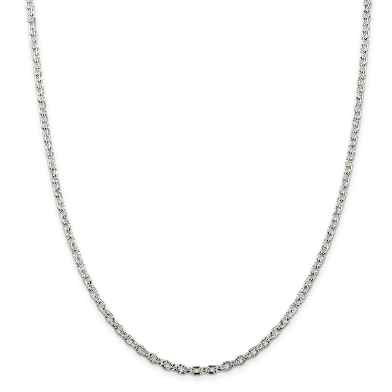 22 Inch 3.5mm Cable Chain Sterling Silver QCL100-22