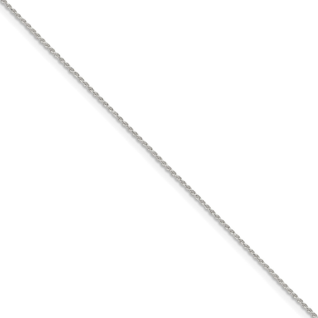 9 Inch 1.1mm Diamond-cut Rope Chain Sterling Silver QDC015-9