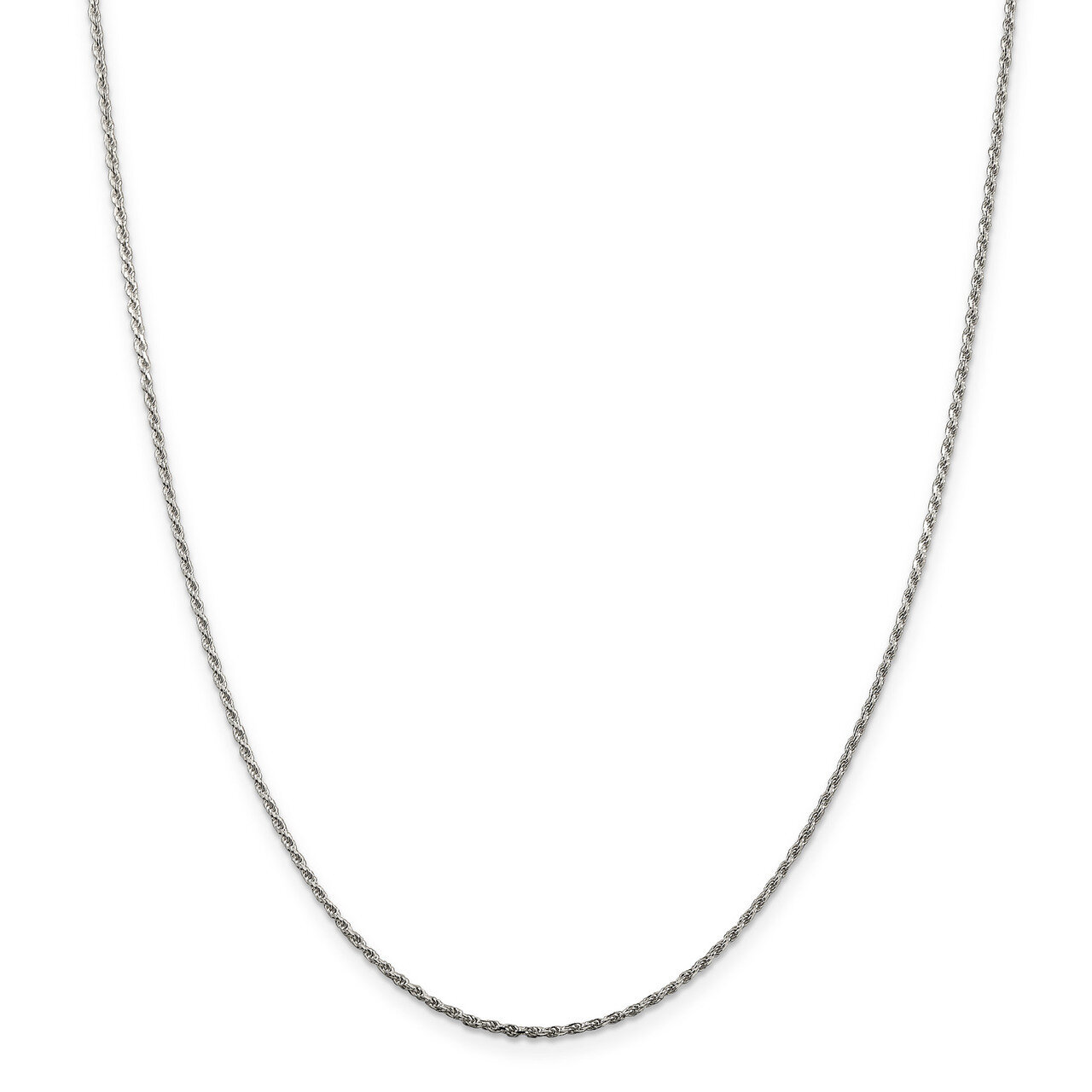 22 Inch 1.5mm Diamond-cut Rope Chain Sterling Silver QDC020-22