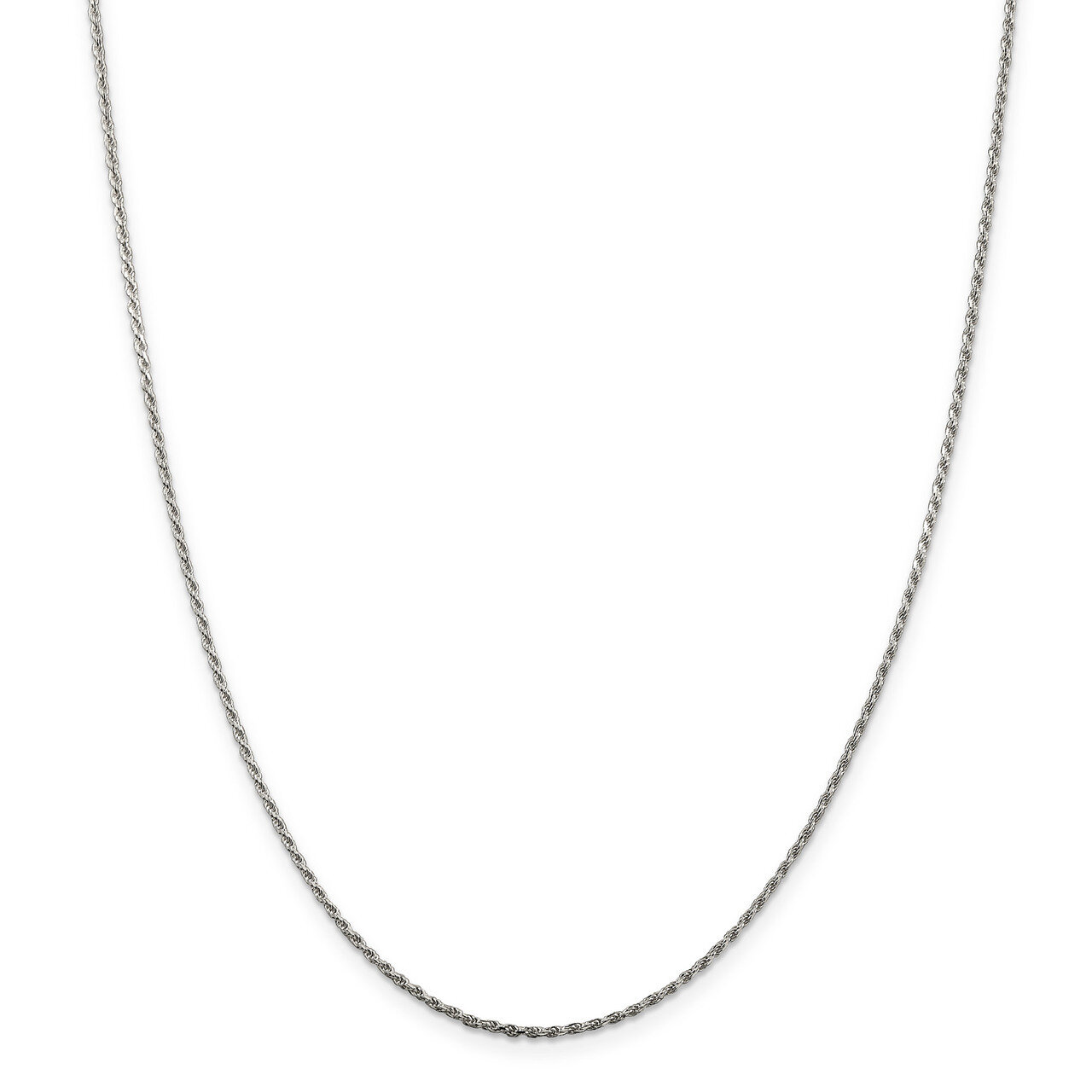 20 Inch Plated 1.5mm Diamond-cut Rope Chain Sterling Silver Rhodium QDC020R-20, MPN: QDC020R-20, 88…