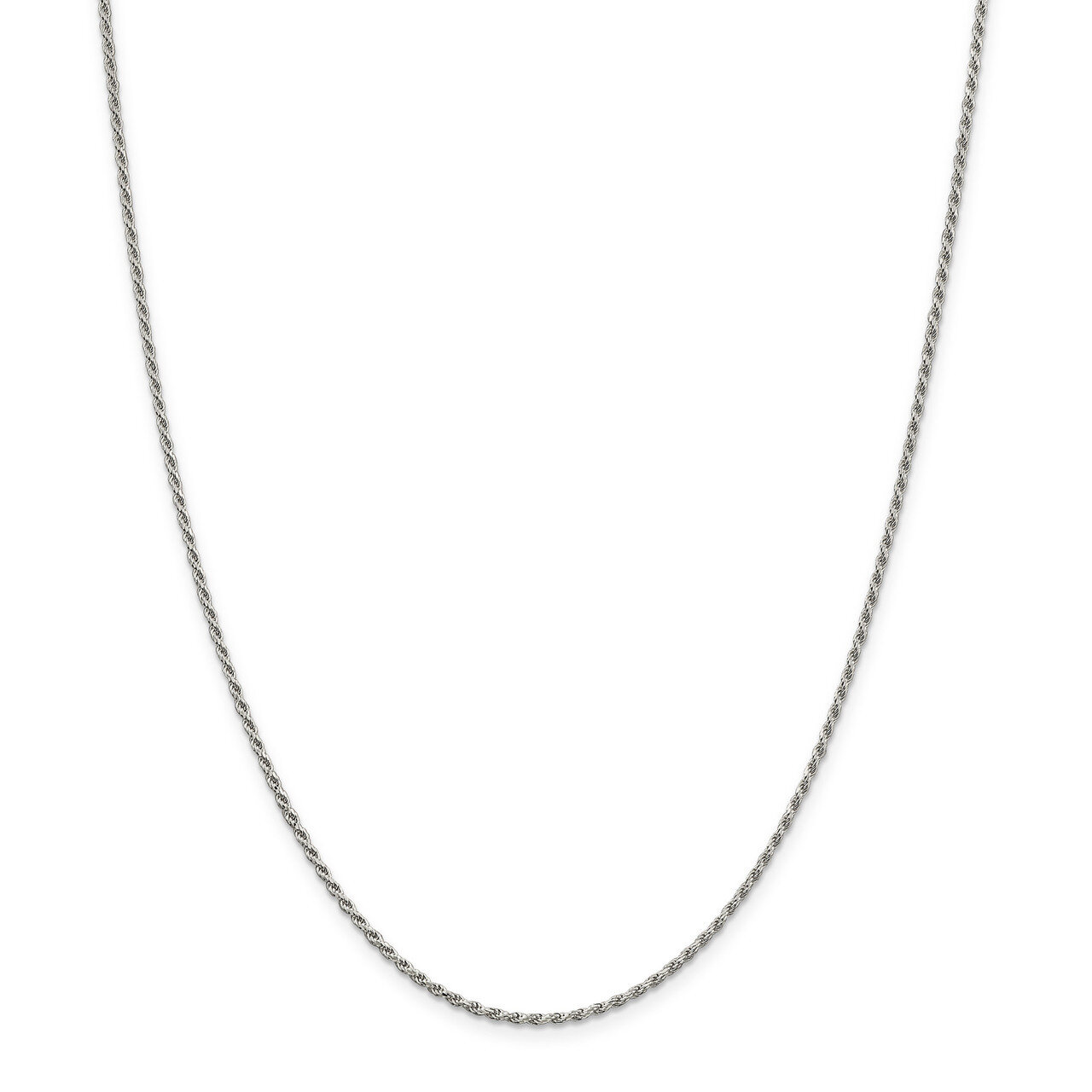 22 Inch 1.7mm Diamond-cut Rope Chain Sterling Silver QDC025-22, MPN: QDC025-22, 886774123226