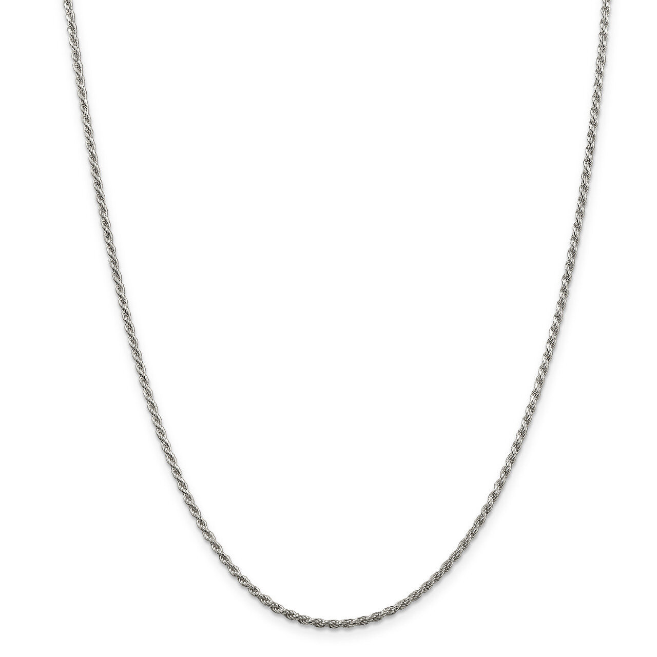 28 Inch 1.75mm Diamond-cut Rope Chain Sterling Silver QDC030-28