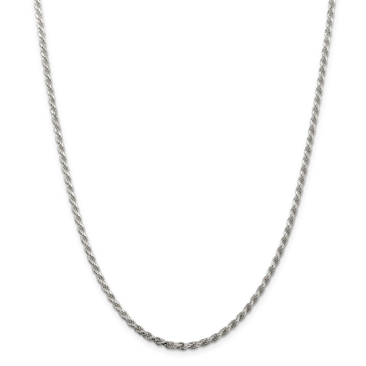 26 Inch 2.75mm Diamond-cut Rope Chain Sterling Silver QDC060-26