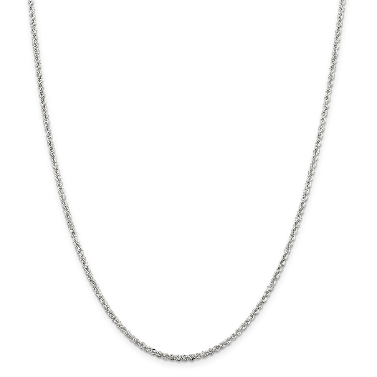 30 Inch 2.3mm Solid Rope Chain Sterling Silver QDR040-30, MPN: QDR040-30, 886774122892