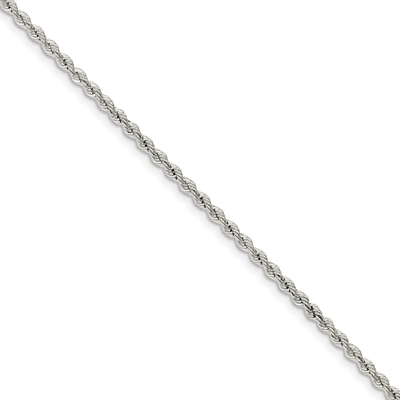 Twisted 2.5mm Bracelet 8 Inch Sterling Silver Polished QDR050-8, MPN: QDR050-8, 191101393976
