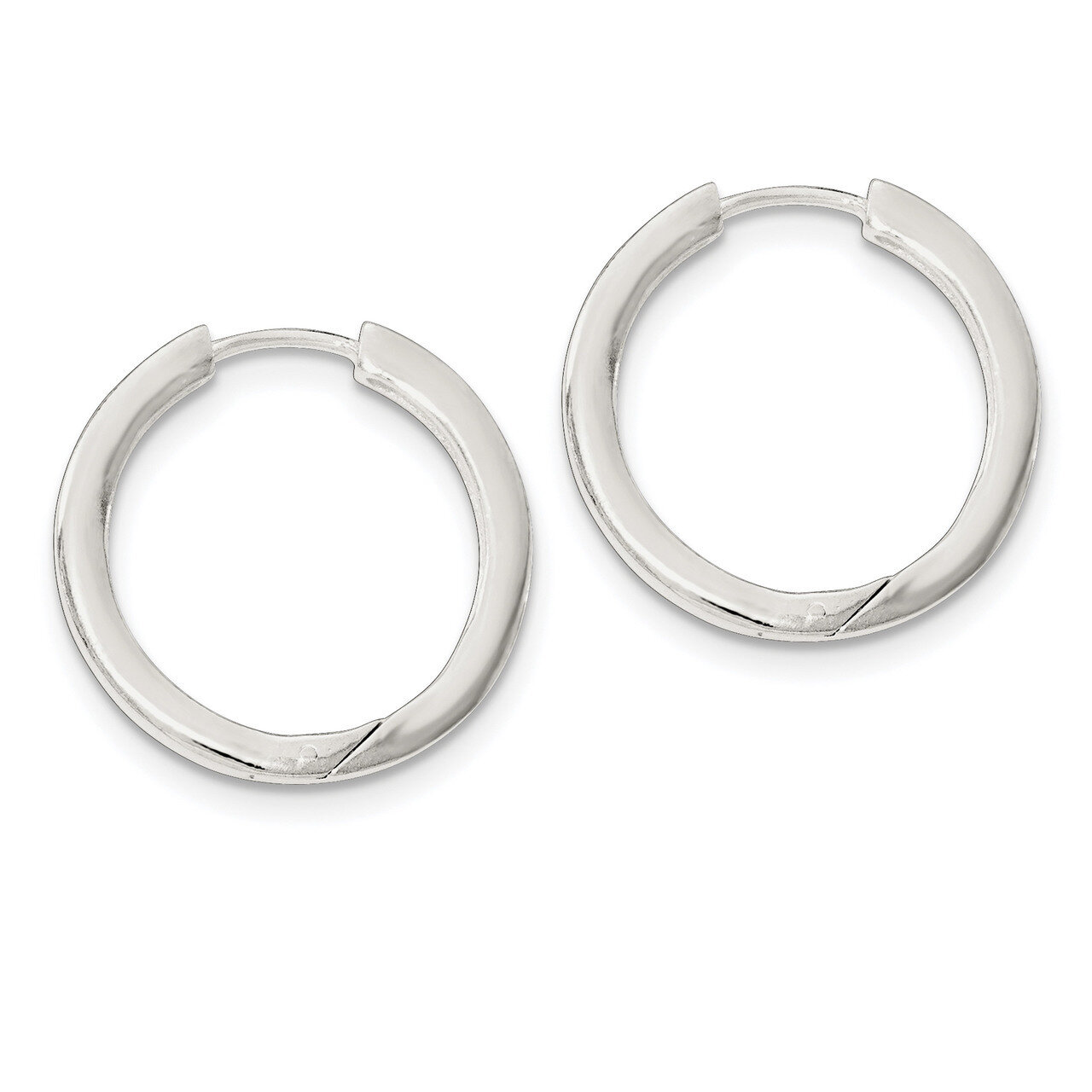 Hinged Hoop Earrings Sterling Silver QE11545, MPN: QE11545, 191101229046