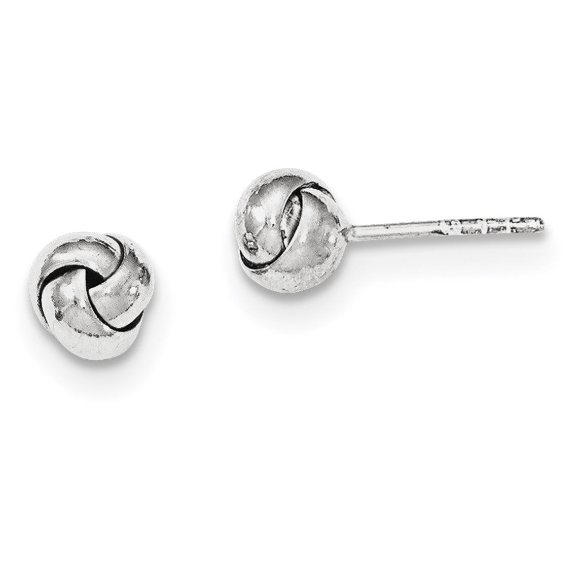 Knot Post Earrings Sterling Silver Rhodium-plated QE11778