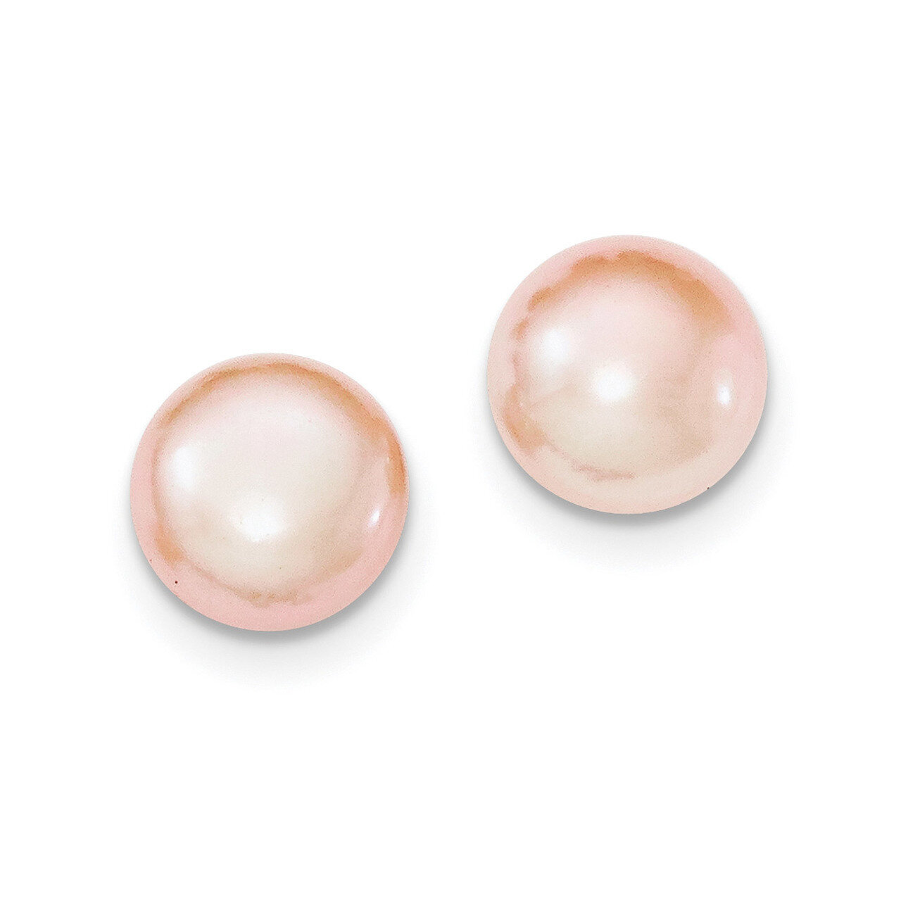 11-12mm Pink Freshwater Cultured Button Pearl Stud Earrings Sterling Silver QE12687, MPN: QE12687, …