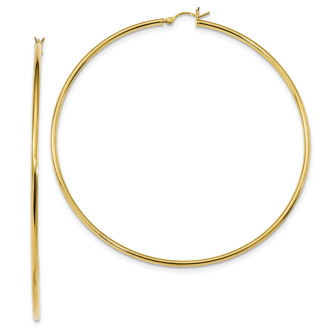 Hoop Earrings Sterling Silver Gold-Tone Polished QE13133, MPN: QE13133, 191101235344