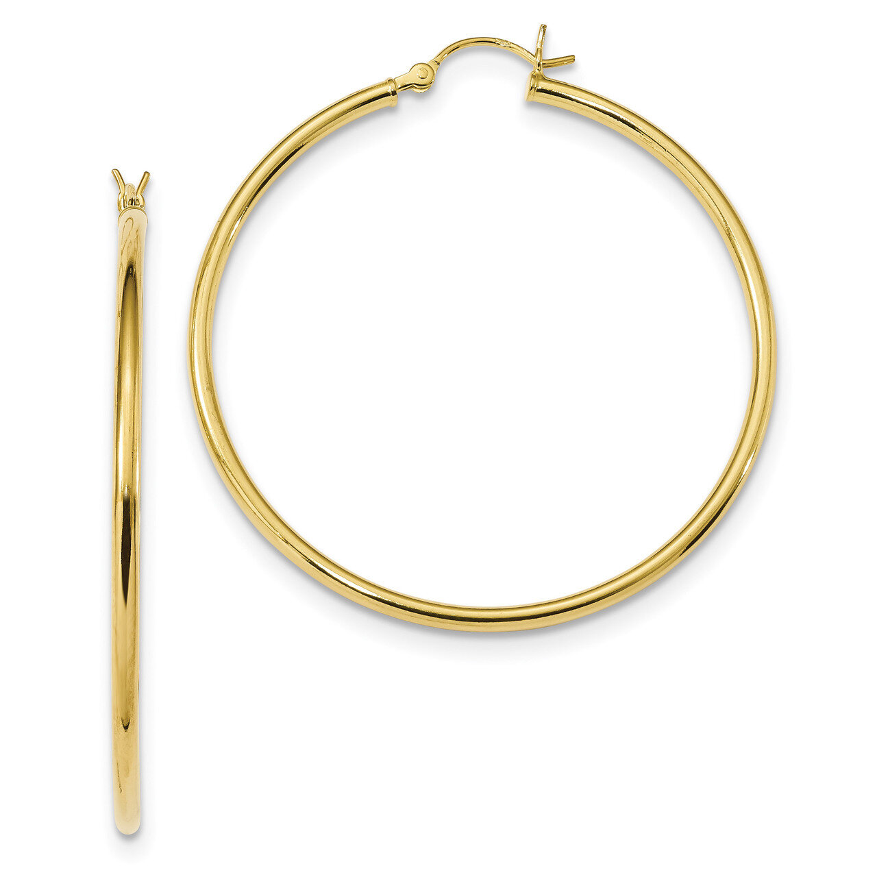 Hoop Earrings Sterling Silver Gold-Tone Polished QE13136, MPN: QE13136, 191101232923