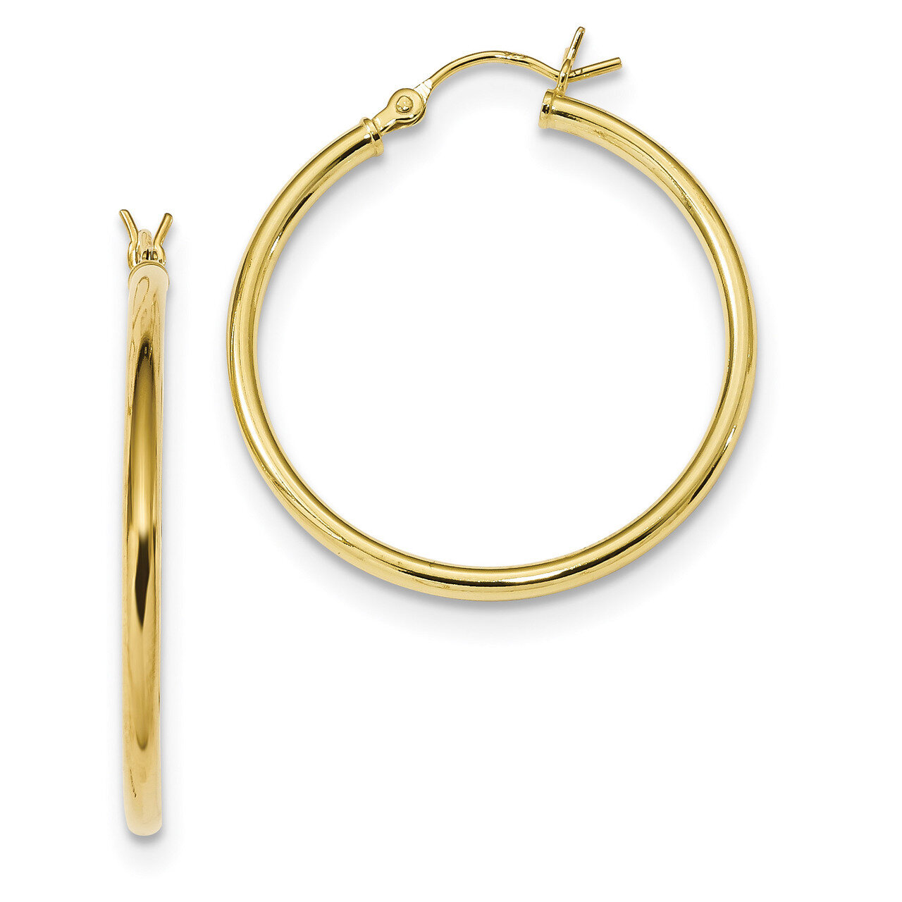 Hoop Earrings Sterling Silver Gold-Tone Polished QE13139, MPN: QE13139, 191101234620
