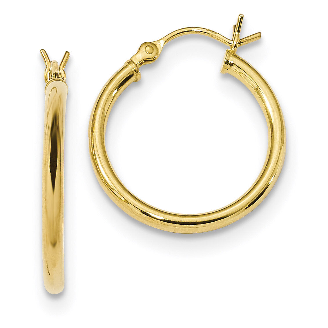 Hoop Earrings Sterling Silver Gold-Tone Polished QE13142, MPN: QE13142, 191101233685