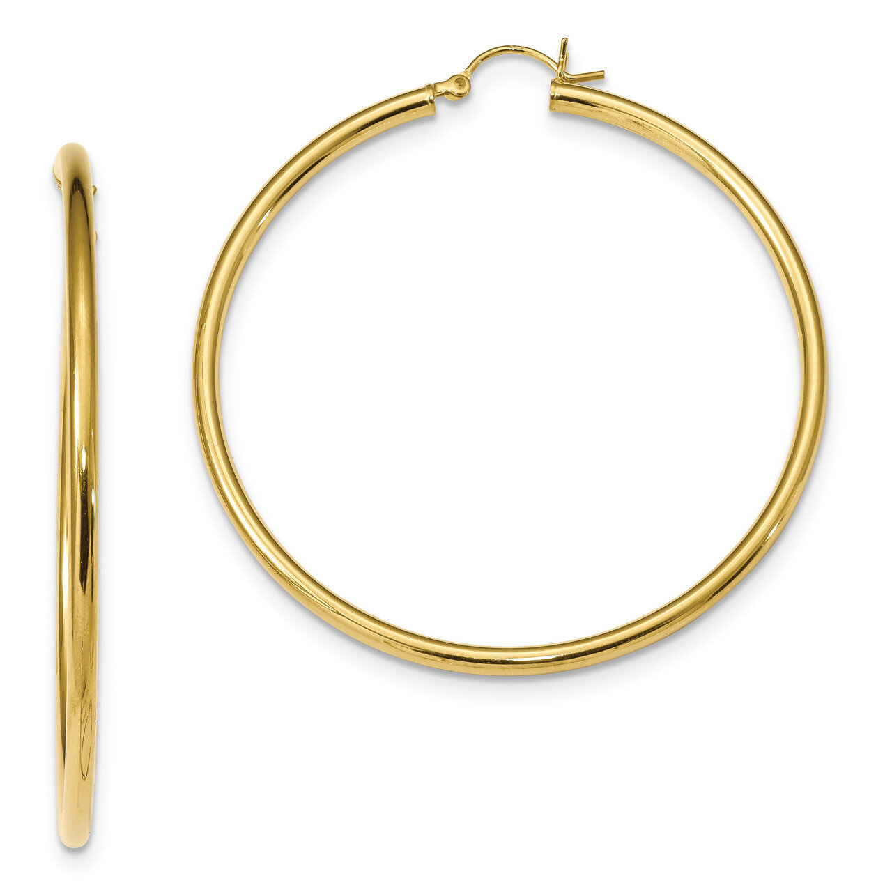 Hoop Earrings Sterling Silver Gold-Tone Polished QE13148, MPN: QE13148, 191101236082