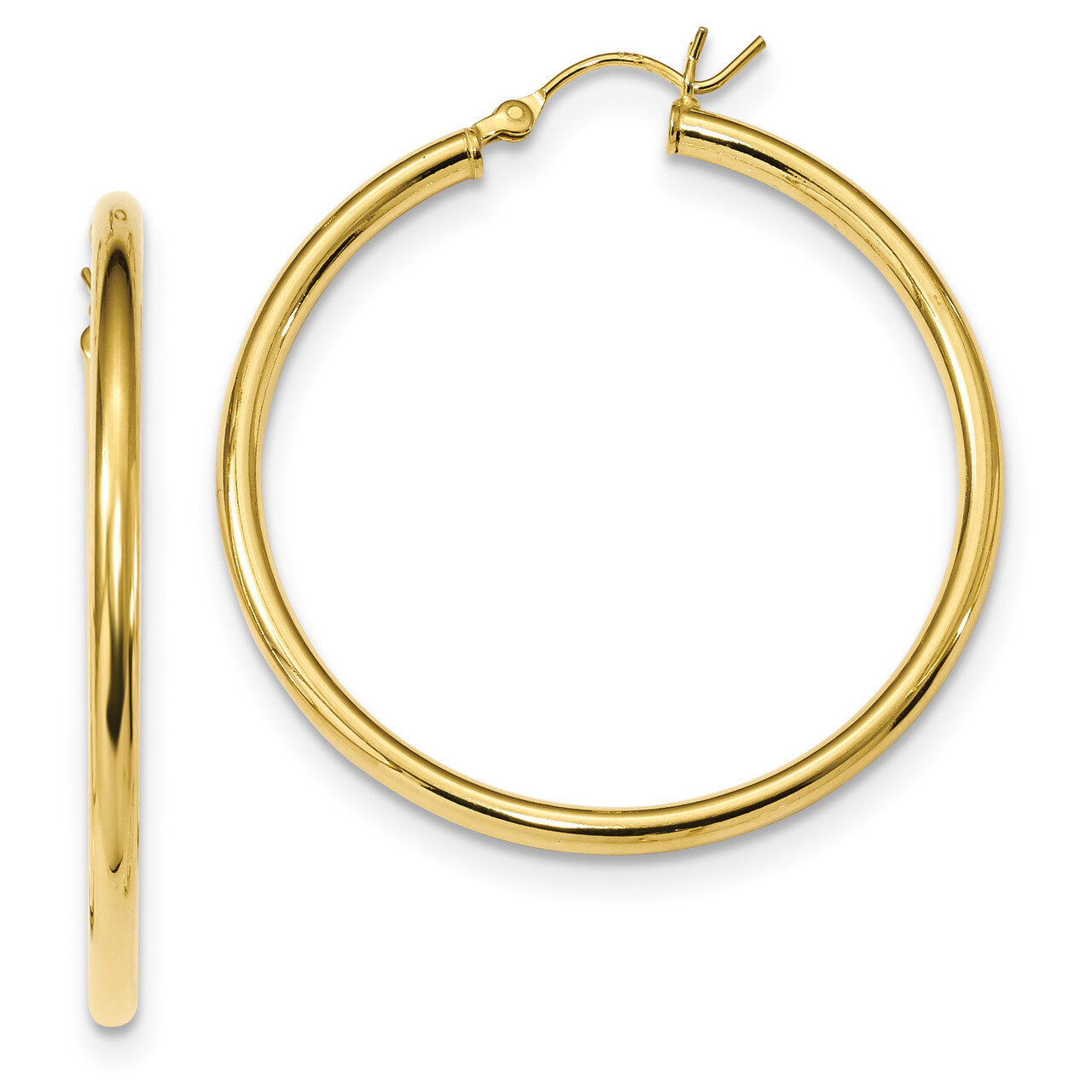 Hoop Earrings Sterling Silver Gold-Tone Polished QE13159, MPN: QE13159, 191101236563