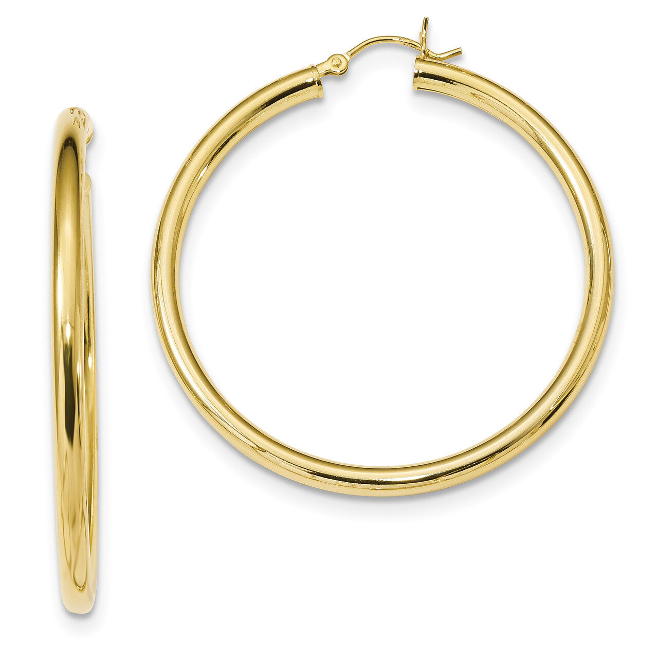 Hoop Earrings Sterling Silver Gold-Tone Polished QE13161, MPN: QE13161, 191101233128