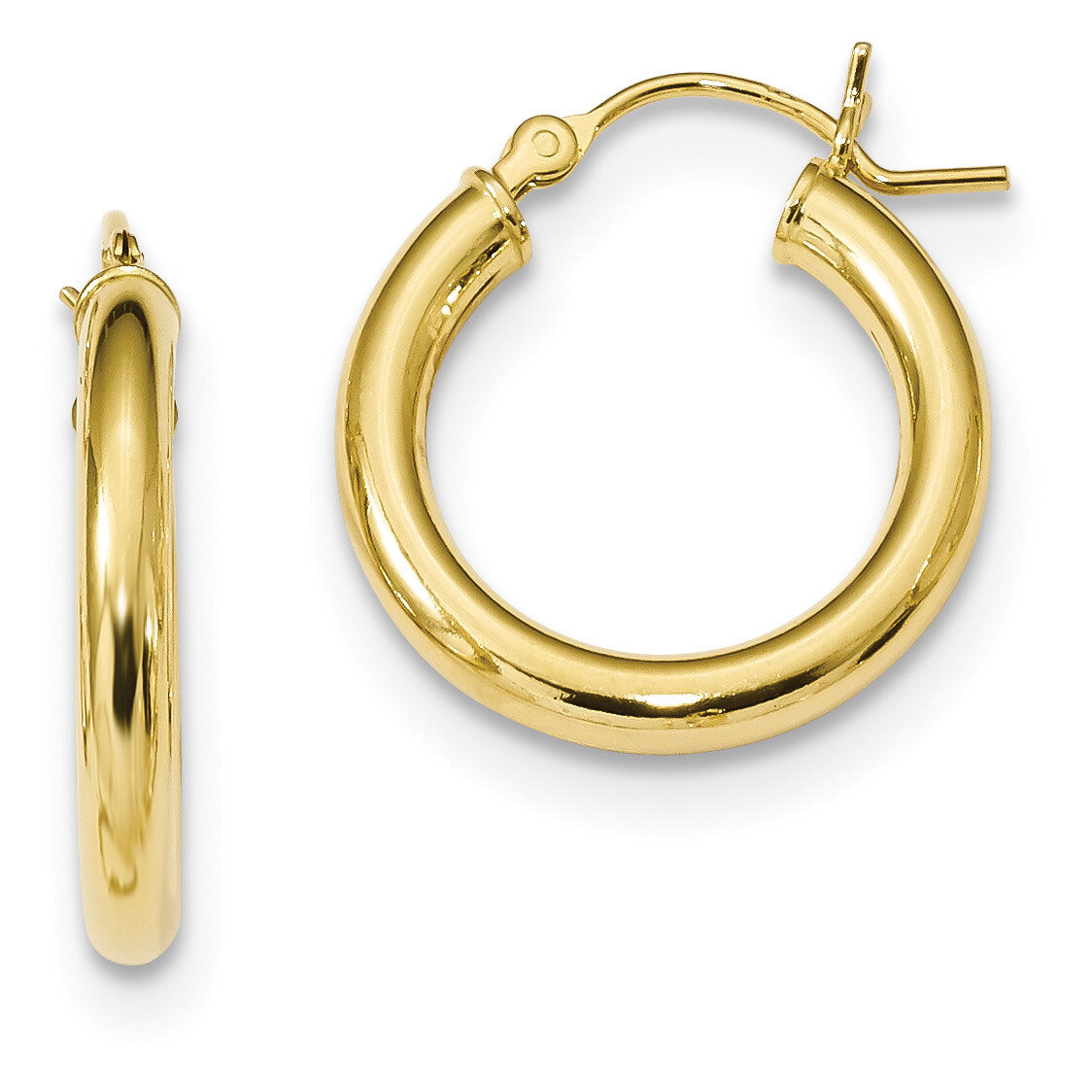 Hoop Earrings Sterling Silver Gold-Tone Polished QE13163