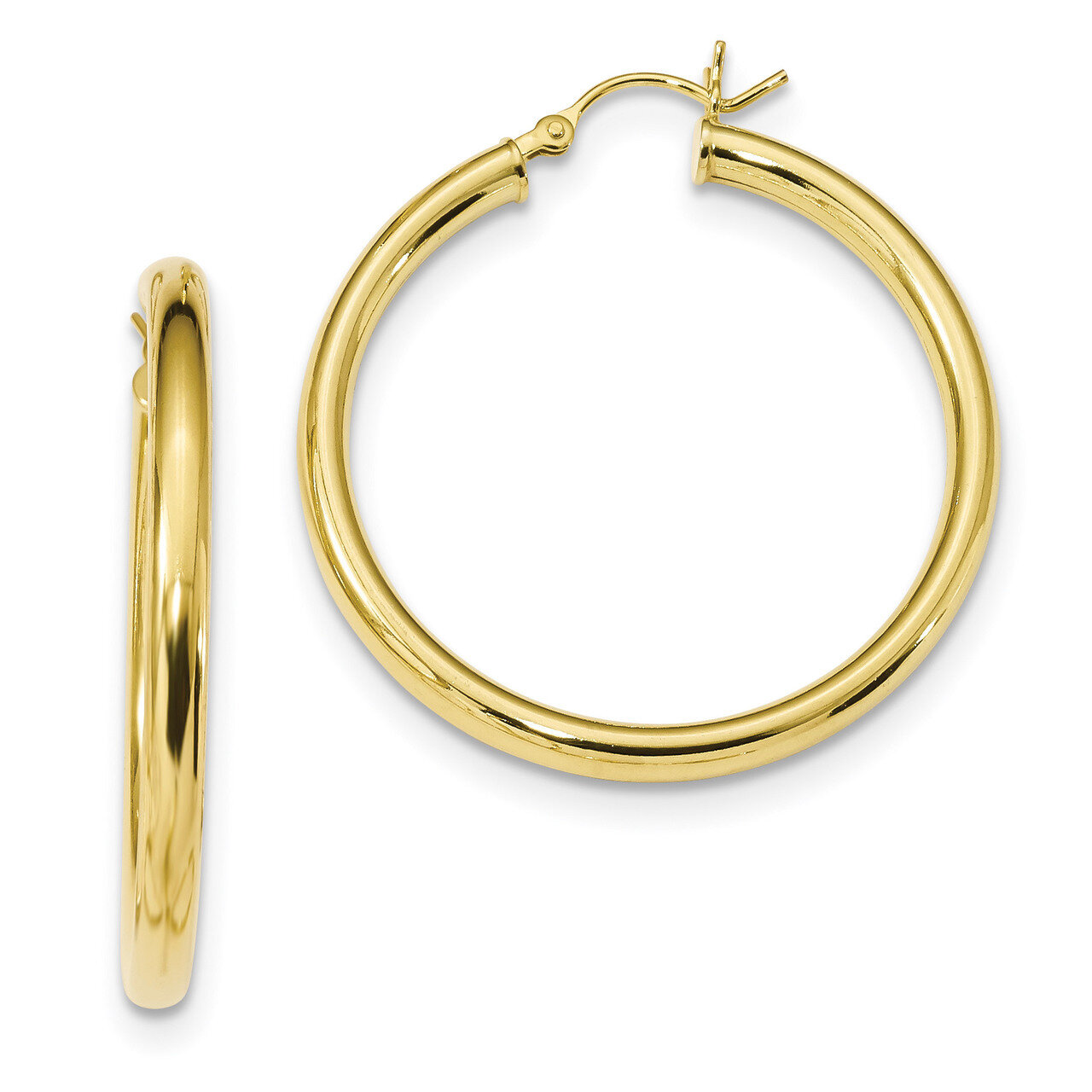 Hoop Earrings Sterling Silver Gold-Tone Polished QE13164, MPN: QE13164, 191101233548