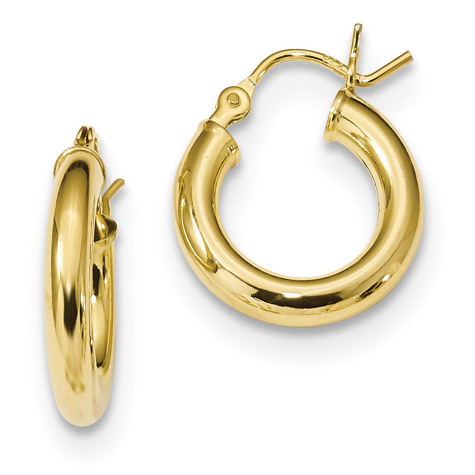 Hoop Earrings Sterling Silver Gold-Tone Polished QE13166, MPN: QE13166, 191101234828