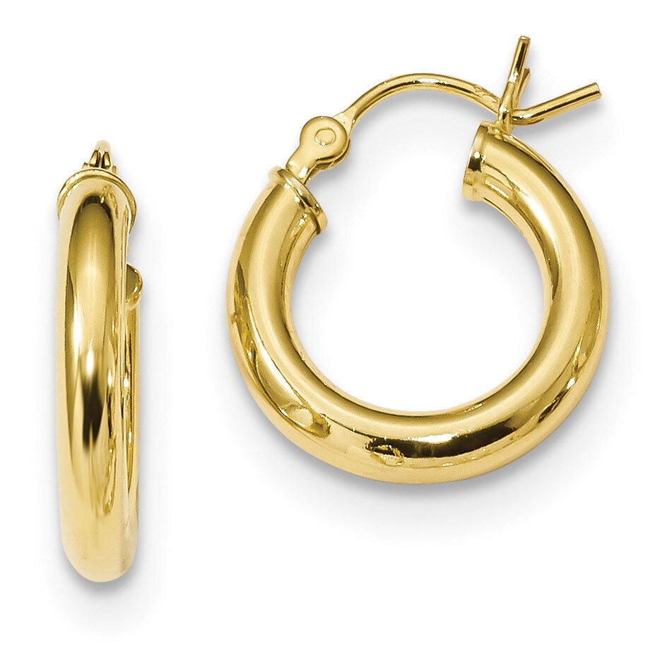 Hoop Earrings Sterling Silver Gold-Tone Polished QE13168, MPN: QE13168, 191101233517