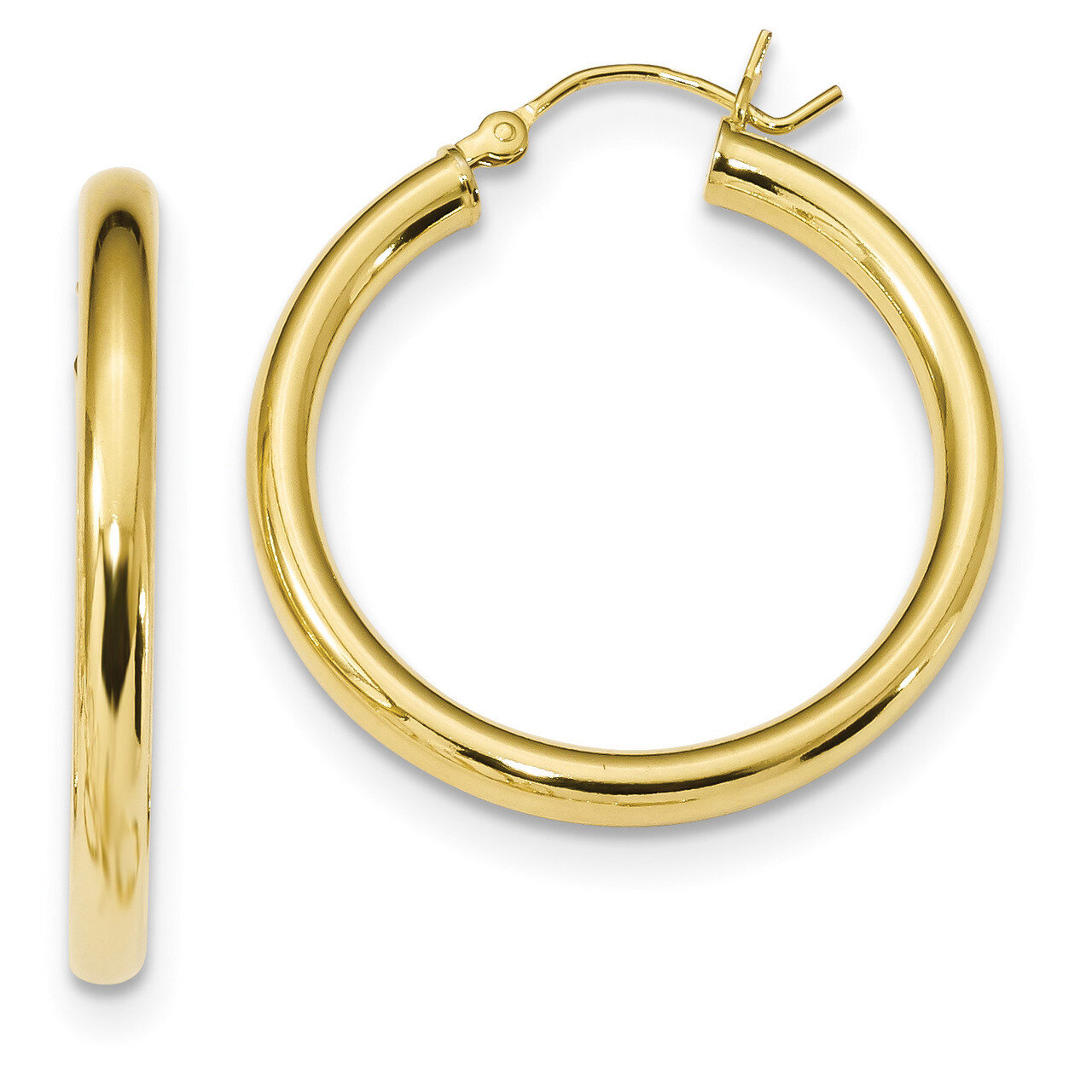 Hoop Earrings Sterling Silver Gold-Tone Polished QE13169