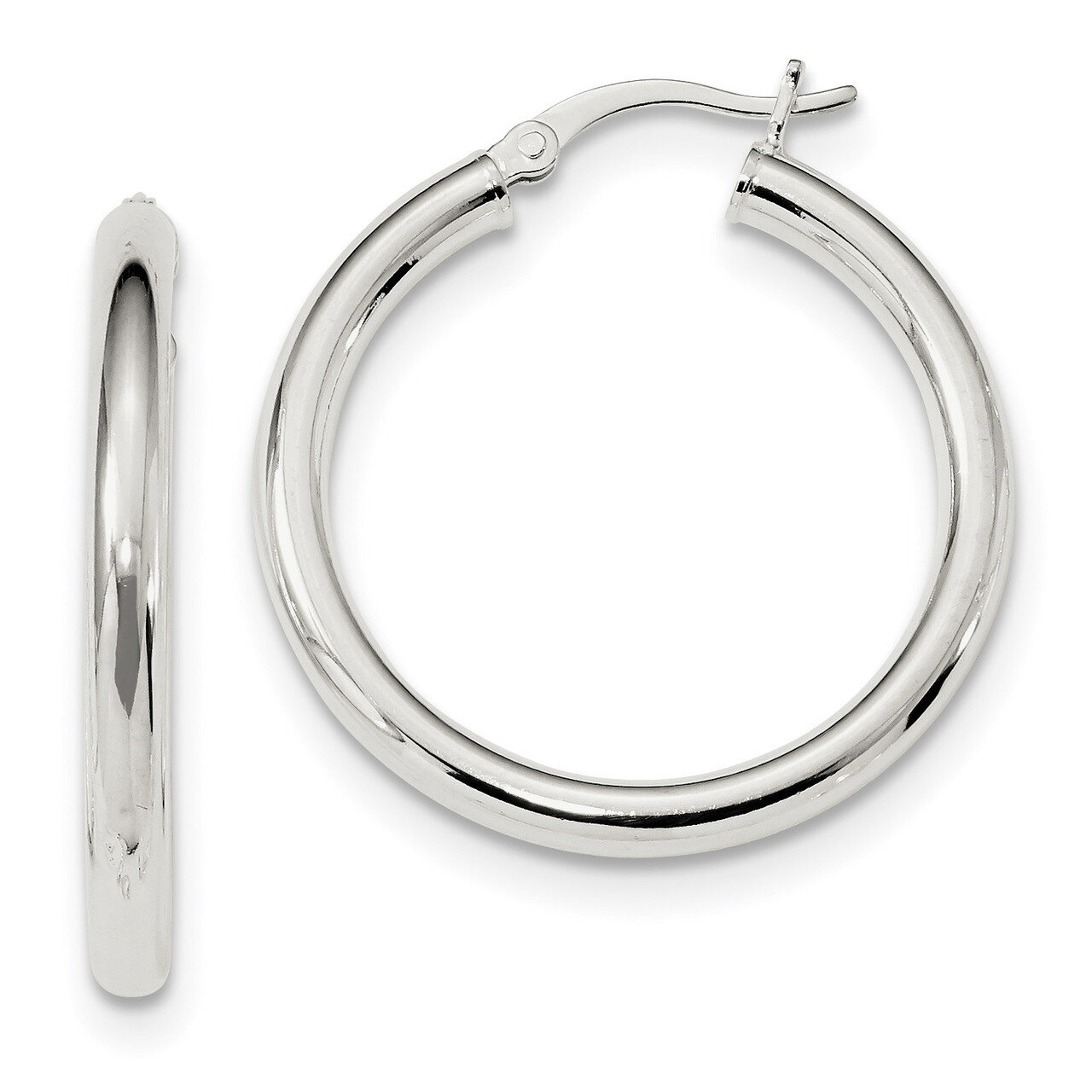 Hoop Earrings Sterling Silver Polished QE13241, MPN: QE13241, 191101233784