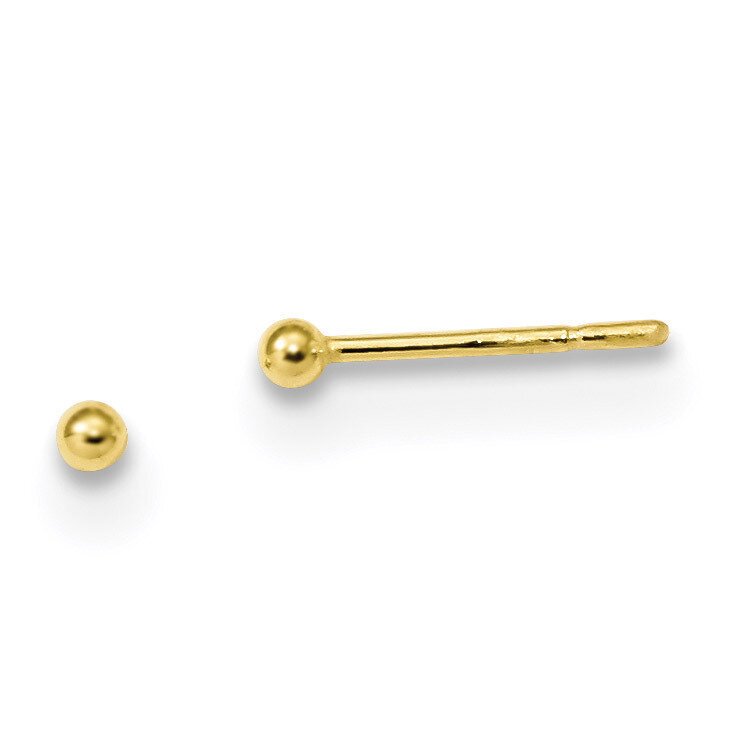 Stud Earrings Sterling Silver Gold-Tone Polished QE13328