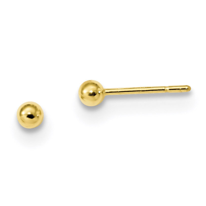 Stud Earrings Sterling Silver Gold-Tone Polished QE13329