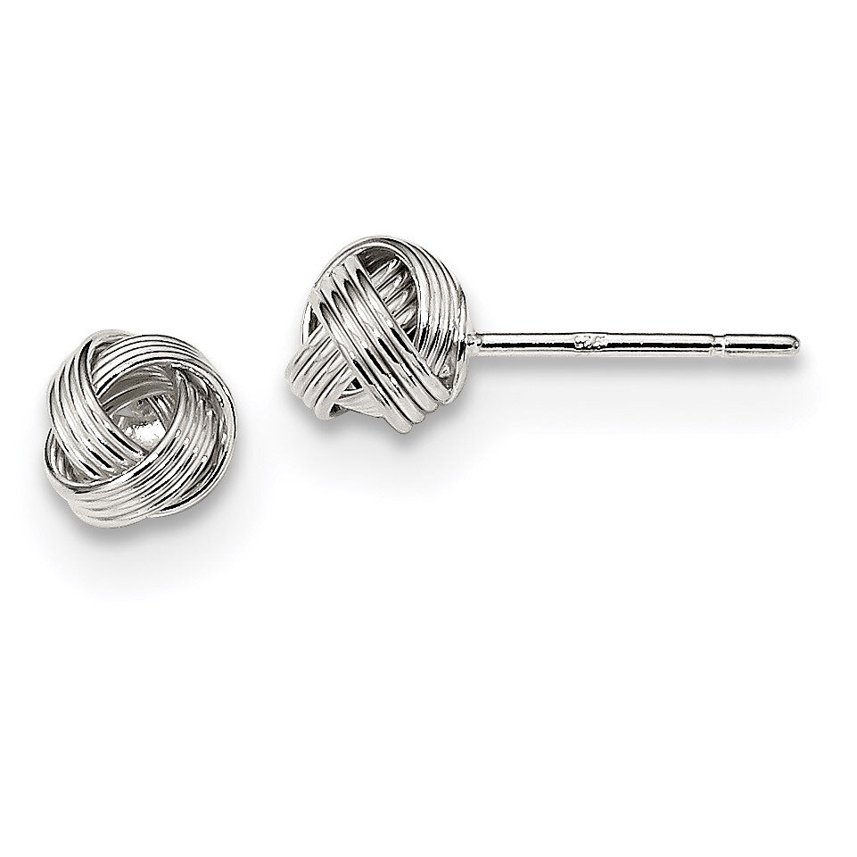 Love Knot Post Earrings Sterling Silver Polished QE13415, MPN: QE13415, 191101235061