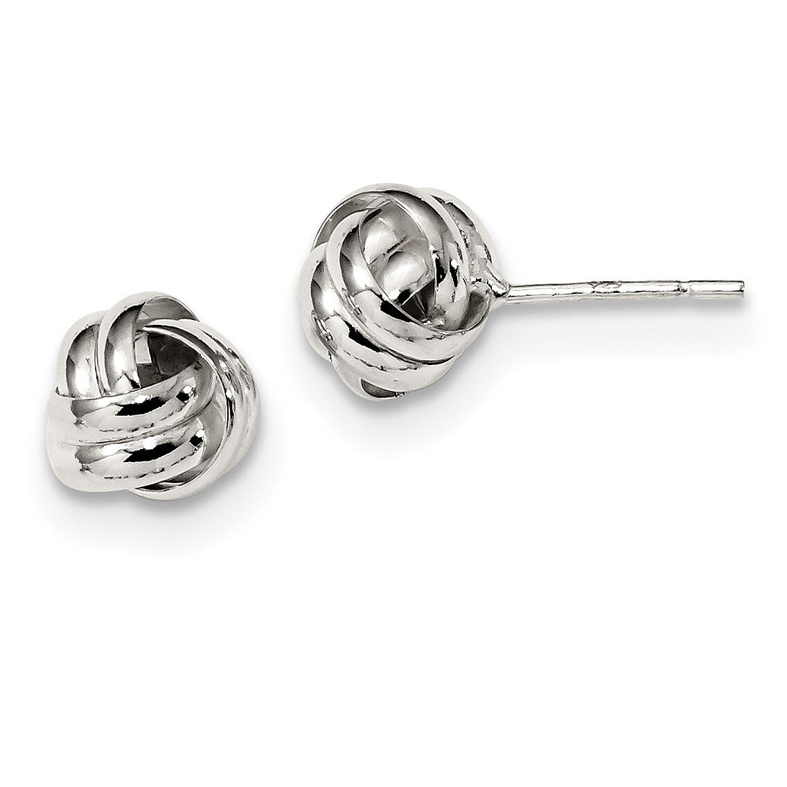 Love Knot Post Earrings Sterling Silver Polished QE13416, MPN: QE13416, 191101235504