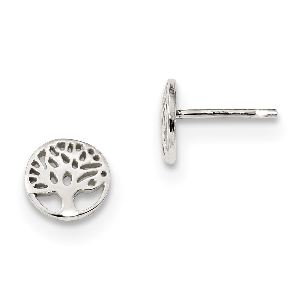Tree Post Earrings Sterling Silver QE13558, MPN: QE13558, 723252881776