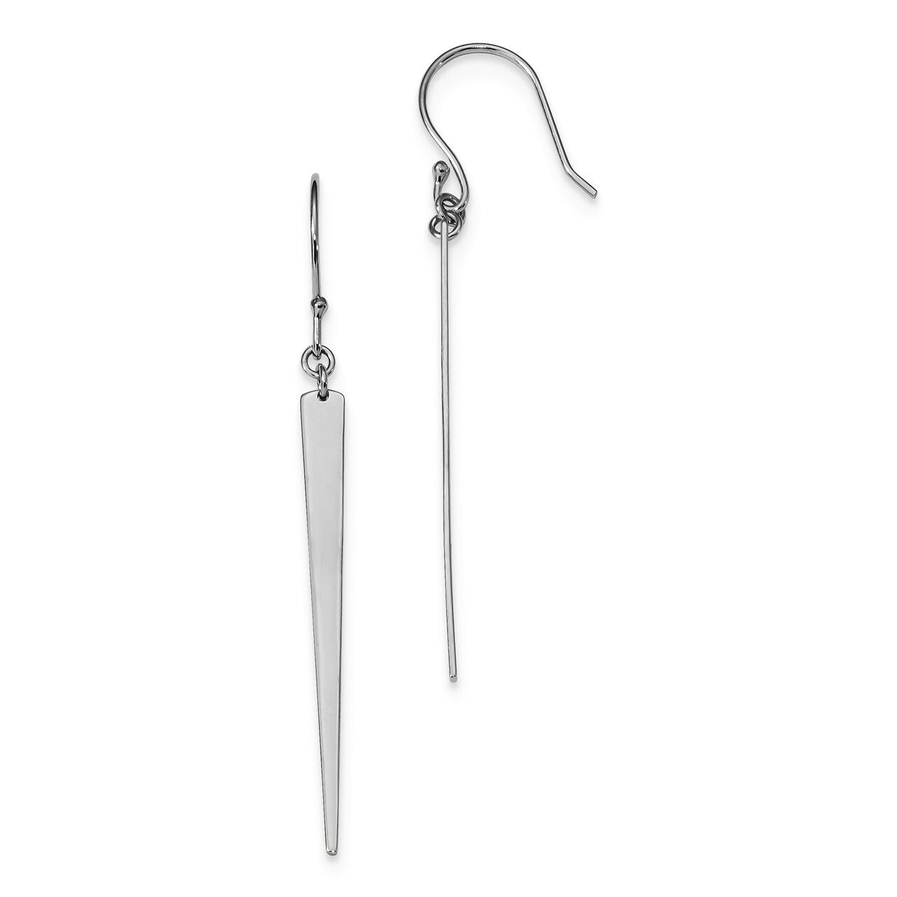 Spike Dangle Earrings Sterling Silver Rhodium-plated QE13608, MPN: QE13608, 191101236617